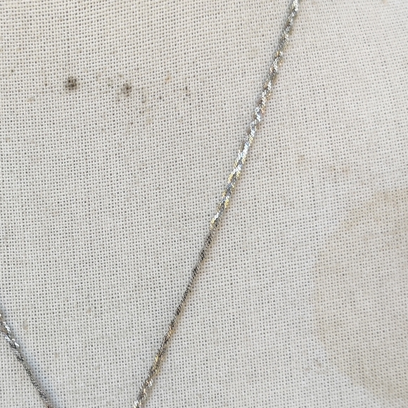 Vintage sterling silver braided necklace with turquoise Hubble glass pendant - Picture 8 of 9